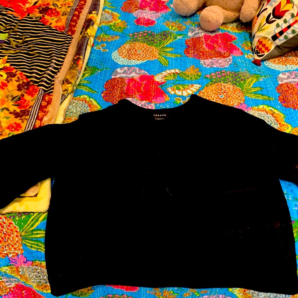 Crop top.  Black.  Designer.